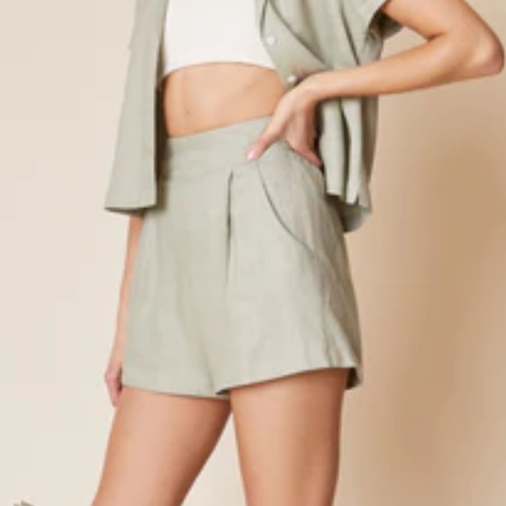 Whimsy & Row Linen Shorts and Top Set